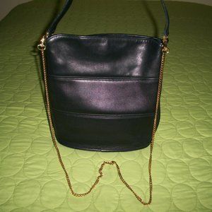 Coach Vintage Dark Blue Tribeca Shopper /Crossbody Bag